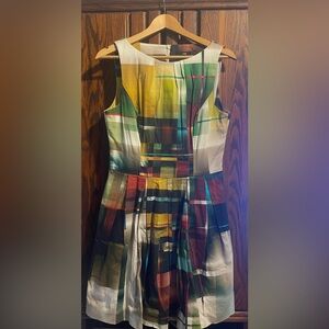 CUE - Plaid and pleated dress